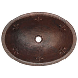 Alternative View of Premier Copper Products 19" Oval Copper Bathroom Sink, Oil Rubbed Bronze, LO19RFLDB