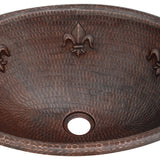 Alternative View of Premier Copper Products 19" Oval Copper Bathroom Sink, Oil Rubbed Bronze, LO19RFLDB