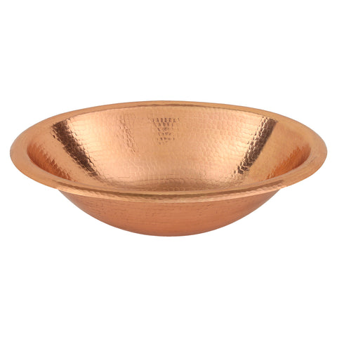 Main Image of Premier Copper Products 19" Oval Copper Bathroom Sink, Polished Copper, LO19RPC