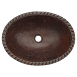 Alternative View of Premier Copper Products 19" Oval Copper Bathroom Sink, Oil Rubbed Bronze, LO19RRDB