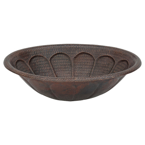 Main Image of Premier Copper Products 19" Oval Copper Bathroom Sink, Oil Rubbed Bronze, LO19RSBDB