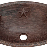 Alternative View of Premier Copper Products 19" Oval Copper Bathroom Sink, Oil Rubbed Bronze, LO19RSTDB