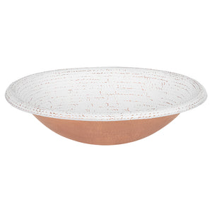 Alternate Image for Premier Copper Products 19" x 14" Oval Drop In/Surface Mount Copper Bathroom Sink, Glazed White, 17 Gauge, LO19RWHT