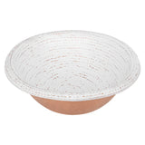 Premier Copper Products 19" x 14" Oval Drop In/Surface Mount Copper Bathroom Sink, Glazed White, 17 Gauge, LO19RWHT