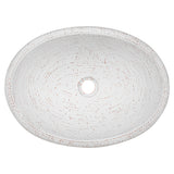 Premier Copper Products 19" x 14" Oval Drop In/Surface Mount Copper Bathroom Sink, Glazed White, 17 Gauge, LO19RWHT