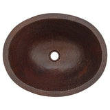 Alternative View of Premier Copper Products 20" Oval Copper Bathroom Sink, Oil Rubbed Bronze, LO20FDB