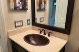 Installation Image of Premier Copper Products 20" Oval Copper Bathroom Sink, Oil Rubbed Bronze, LO20FDB