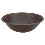 Main Image of Premier Copper Products 20" Oval Copper Bathroom Sink, Oil Rubbed Bronze, LO20RDB