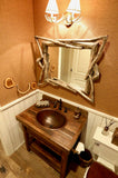 Installation Image of Premier Copper Products 20" Oval Copper Bathroom Sink, Oil Rubbed Bronze, LO20RDB