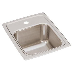 Alternate Image for Elkay Lustertone Classic 13" Drop In/Topmount Stainless Steel Kitchen Sink, 1 Faucet Hole, LRQ13161
