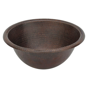 Alternate Image for Premier Copper Products 14" Round Copper Bathroom Sink, Oil Rubbed Bronze, LR14RDB