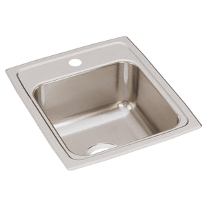 Alternate Image for Elkay Lustertone Classic 15" Rectangular Stainless Steel Bar/Prep Sink, 1 Faucet Hole, LRQ15171