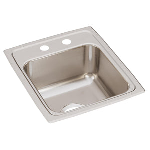 Alternate Image for Elkay Lustertone Classic 15" Rectangular Stainless Steel Bar/Prep Sink, 2 Faucet Holes, LRQ15172