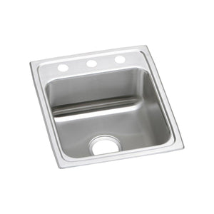 Alternate Image for Elkay Lustertone Classic 15" Drop In/Topmount Stainless Steel Kitchen Sink, Lustrous Satin, 1 Faucet Hole, LR15221