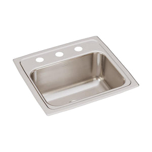 Alternate Image for Elkay Lustertone Classic 17" Drop In/Topmount Stainless Steel Kitchen Sink, Lustrous Satin, 3 Faucet Holes, LR17163