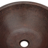 Alternative View of Premier Copper Products 17" Round Copper Bathroom Sink, Oil Rubbed Bronze, LR17RDB