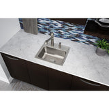 Elkay Lustertone Classic 19" Drop In/Topmount Stainless Steel Kitchen Sink, 1 Faucet Hole, LRQ19181