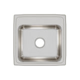 Elkay Lustertone Classic 20" Drop In/Topmount Stainless Steel Kitchen Sink, Lustrous Satin, No Faucet Hole, LR19190