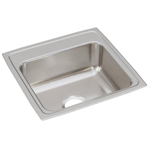 Alternate Image for Elkay Lustertone Classic 20" Drop In/Topmount Stainless Steel Kitchen Sink, Lustrous Satin, No Faucet Hole, LR19190