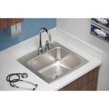 Elkay Lustertone Classic 20" Drop In/Topmount Stainless Steel Kitchen Sink, Lustrous Satin, MR2 Faucet Holes, LR1919MR2