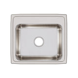 Elkay Lustertone Classic 22" Drop In/Topmount Stainless Steel Kitchen Sink, Lustrous Satin, No Faucet Hole, LR22190