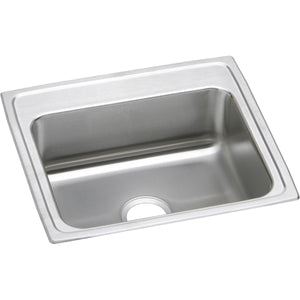 Alternate Image for Elkay Lustertone Classic 22" Drop In/Topmount Stainless Steel Kitchen Sink, Lustrous Satin, No Faucet Hole, LR22190