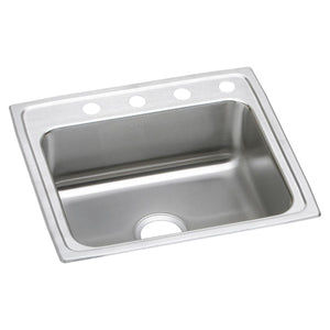 Alternate Image for Elkay Lustertone Classic 22" Drop In/Topmount Stainless Steel Kitchen Sink, 4 Faucet Holes, LRQ22194