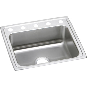 Alternate Image for Elkay Lustertone Classic 22" Drop In/Topmount Stainless Steel Kitchen Sink, Lustrous Satin, 5 Faucet Holes, LR22195