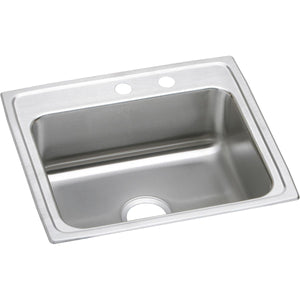 Alternate Image for Elkay Lustertone Classic 22" Drop In/Topmount Stainless Steel Kitchen Sink, Lustrous Satin, MR2 Faucet Holes, LR2219MR2