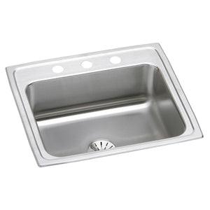 Alternate Image for Elkay Lustertone Classic 22" Drop In/Topmount Stainless Steel Kitchen Sink, Lustrous Satin, 1 Faucet Hole, Perfect Drain, LR2219PD1