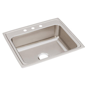 Alternate Image for Elkay Lustertone Classic 25" Drop In/Topmount Stainless Steel Kitchen Sink, 3 Faucet Holes, LRQ25213