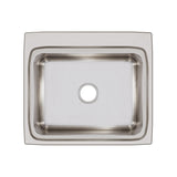 Elkay Lustertone Classic 25" Drop In/Topmount Stainless Steel Kitchen Sink, Lustrous Satin, No Faucet Hole, LR25220