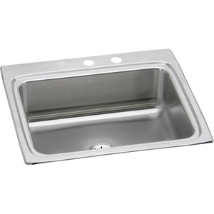 Alternate Image for Elkay Lustertone Classic 25" Drop In/Topmount Stainless Steel Kitchen Sink, Lustrous Satin, MR2 Faucet Holes, Perfect Drain, LR2522PDMR2