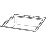 Elkay Lustertone Classic 25" Drop In/Topmount Stainless Steel Kitchen Sink, Lustrous Satin, MR2 Faucet Holes, Perfect Drain, LR2522PDMR2