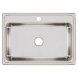 Elkay Lustertone Classic 31" Drop In/Topmount Stainless Steel Kitchen Sink, 1 Faucet Hole, LRQ31221