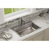 Elkay Lustertone Classic 31" Drop In/Topmount Stainless Steel Kitchen Sink, Lustrous Satin, 2 Faucet Holes, LR31222