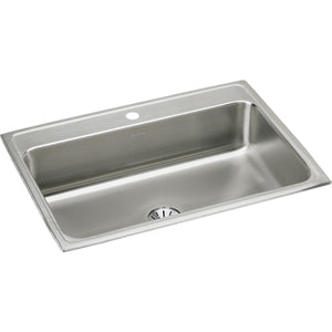 Alternate Image for Elkay Lustertone Classic 31" Drop In/Topmount Stainless Steel Kitchen Sink, Lustrous Satin, 1 Faucet Hole, Perfect Drain, LR3122PD1