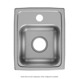 Elkay Lustertone Classic 13" Drop In/Topmount Stainless Steel ADA Kitchen Sink, Lustrous Satin, 2 Faucet Holes, LRAD1316602