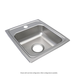 Alternate Image for Elkay Lustertone Classic 15" Drop In/Topmount Stainless Steel ADA Kitchen Sink, Lustrous Satin, 2 Faucet Holes, LRAD1517602