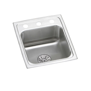 Alternate Image for Elkay Lustertone Classic 13" Drop In/Topmount Stainless Steel ADA Kitchen Sink, Lustrous Satin, 1 Faucet Hole, Perfect Drain, LRAD131665PD1