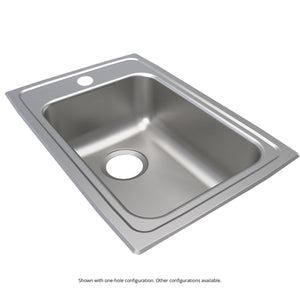 Alternate Image for Elkay Lustertone Classic 15" Drop In/Topmount Stainless Steel ADA Kitchen Sink, Lustrous Satin, MR2 Faucet Holes, LRAD152265MR2
