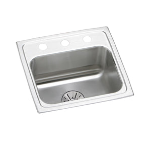 Alternate Image for Elkay Lustertone Classic 17" Drop In/Topmount Stainless Steel ADA Kitchen Sink, Lustrous Satin, 1 Faucet Hole, Perfect Drain, LRAD171665PD1