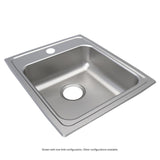 Elkay Lustertone Classic 17" Drop In/Topmount Stainless Steel ADA Kitchen Sink, Lustrous Satin, OS4 Faucet Holes, LRAD172055OS4