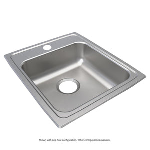 Alternate Image for Elkay Lustertone Classic 17" Drop In/Topmount Stainless Steel ADA Kitchen Sink, Lustrous Satin, MR2 Faucet Holes, LRAD172060MR2