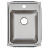 Elkay Lustertone Classic 17" Drop In/Topmount Stainless Steel ADA Kitchen Sink, Lustrous Satin, OS4 Faucet Holes, LRAD172260OS4