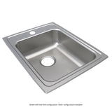 Elkay Lustertone Classic 17" Drop In/Topmount Stainless Steel ADA Kitchen Sink, Lustrous Satin, 3 Faucet Holes, LRAD1722653