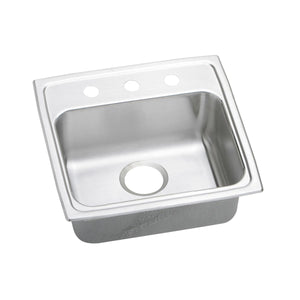 Alternate Image for Elkay Lustertone Classic 19" Drop In/Topmount Stainless Steel ADA Kitchen Sink, Lustrous Satin, 1 Faucet Hole, LRADQ1918551