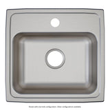 Elkay Lustertone Classic 19" Drop In/Topmount Stainless Steel ADA Kitchen Sink, Lustrous Satin, OS4 Faucet Holes, LRAD191850OS4