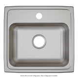Elkay Lustertone Classic 19" Drop In/Topmount Stainless Steel ADA Kitchen Sink, Lustrous Satin, MR2 Faucet Holes, LRAD191860MR2