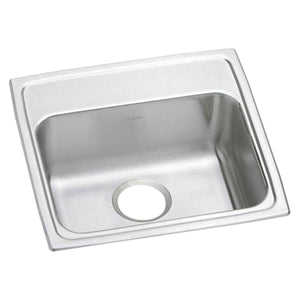 Alternate Image for Elkay Lustertone Classic 19" Drop In/Topmount Stainless Steel ADA Kitchen Sink, Lustrous Satin, No Faucet Hole, LRAD1918650